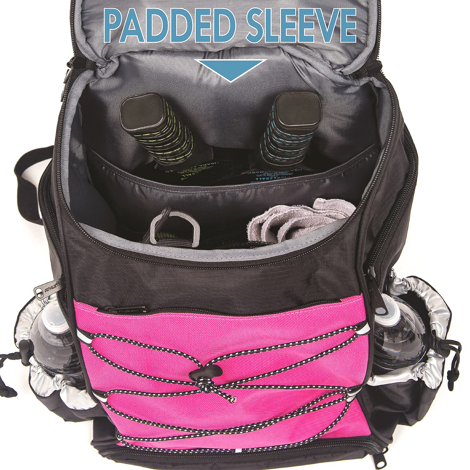 Athletico Pickleball Backpack - Pickleball Bags For Men Or Women Includes Pickleball Ball Holder (Pink)