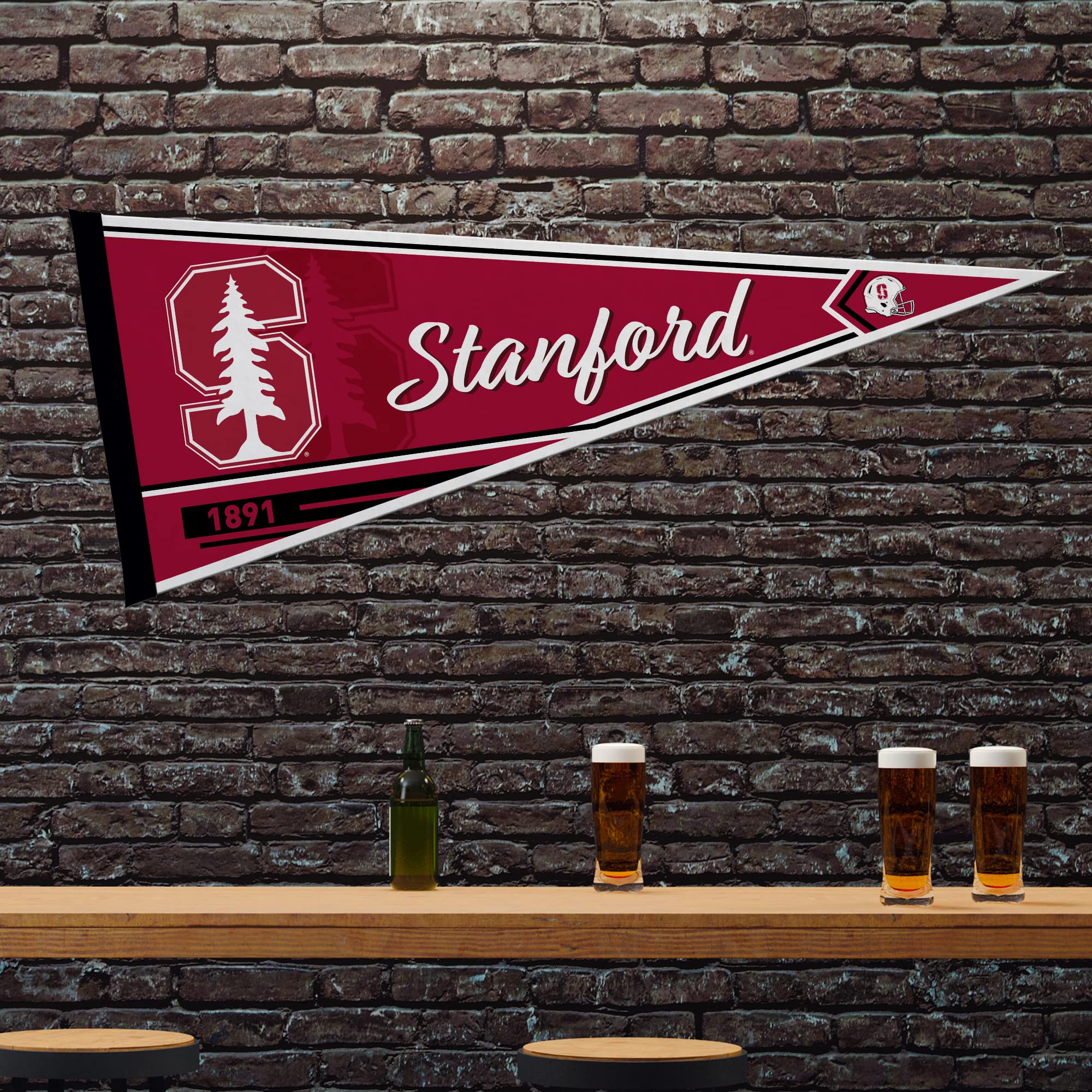 Rico Industries Ncaa Stanford Cardinal Classic 12'' X 30'' Felt Wall D  Cor Pennant - Great For Home/Bed Room/Man Cave D  Cor