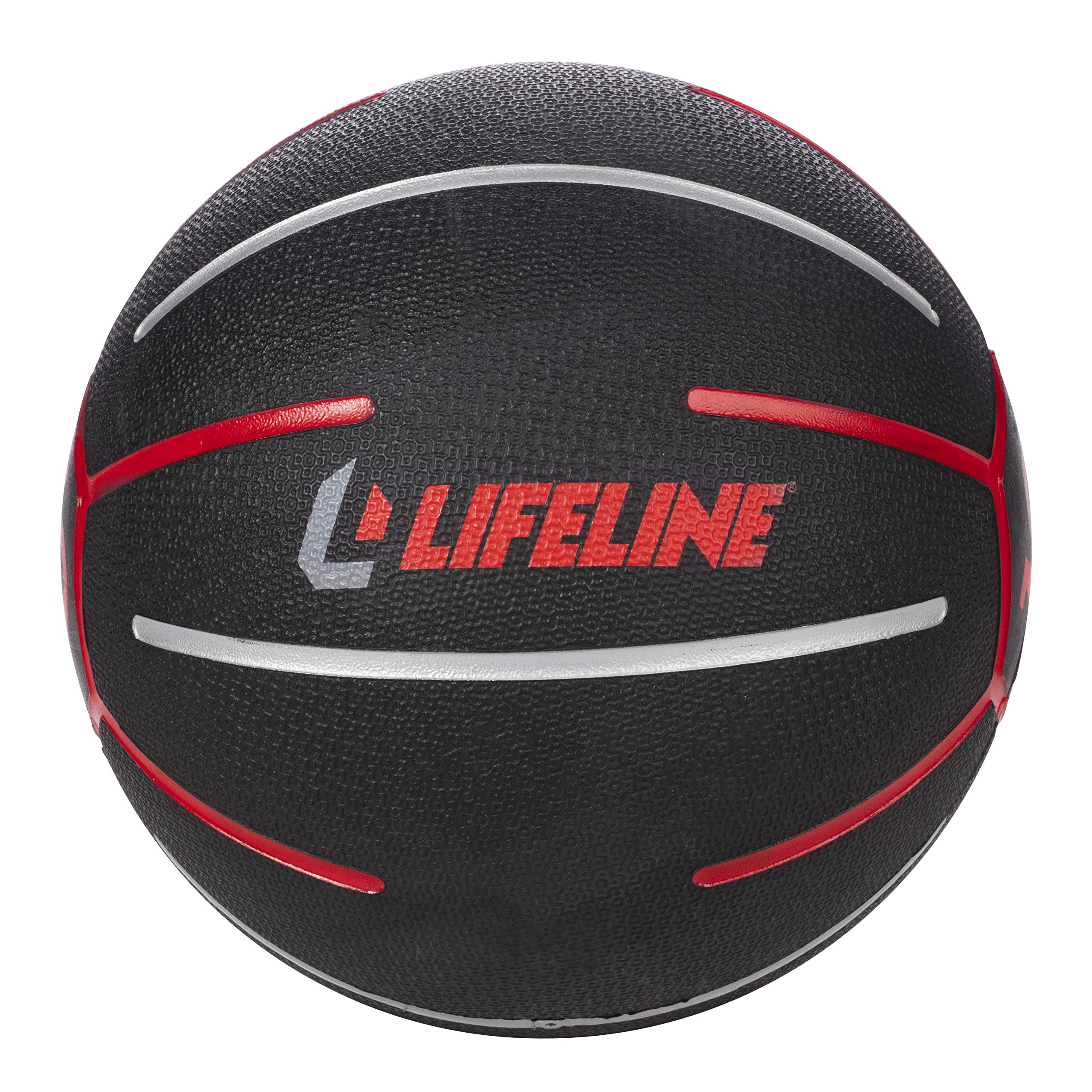 Lifeline Fitness Medicine Ball 8LB - Total Body Strength and Stability Training - Non-Slip, Light Bounce - Textured Surface - Du