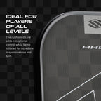 Selkirk Slk Halo Control Xl Pickleball Paddle | Raw Carbon Fiber Pickleball Paddle With A Rev-Core Power Polymer Core | The Pick