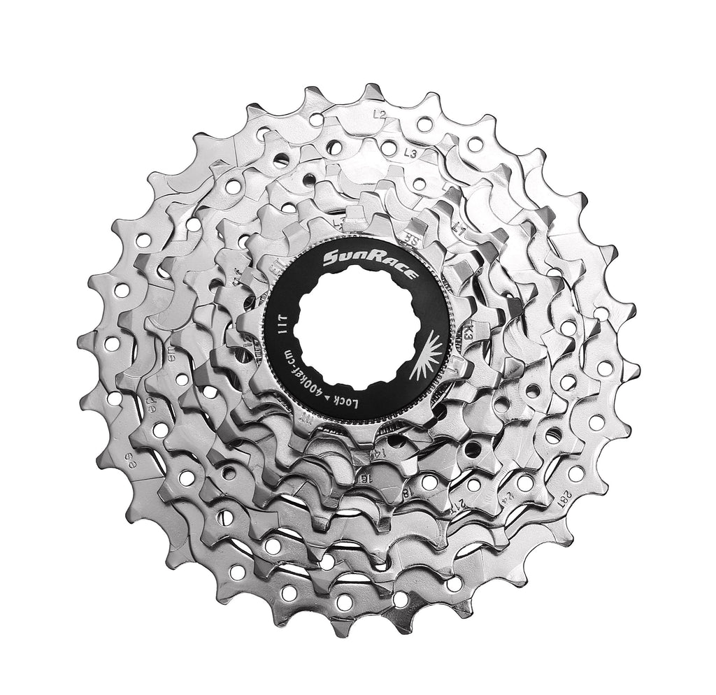 Sunrace Csr63 7-Speed Nickel Plated Cassette, 12-24T