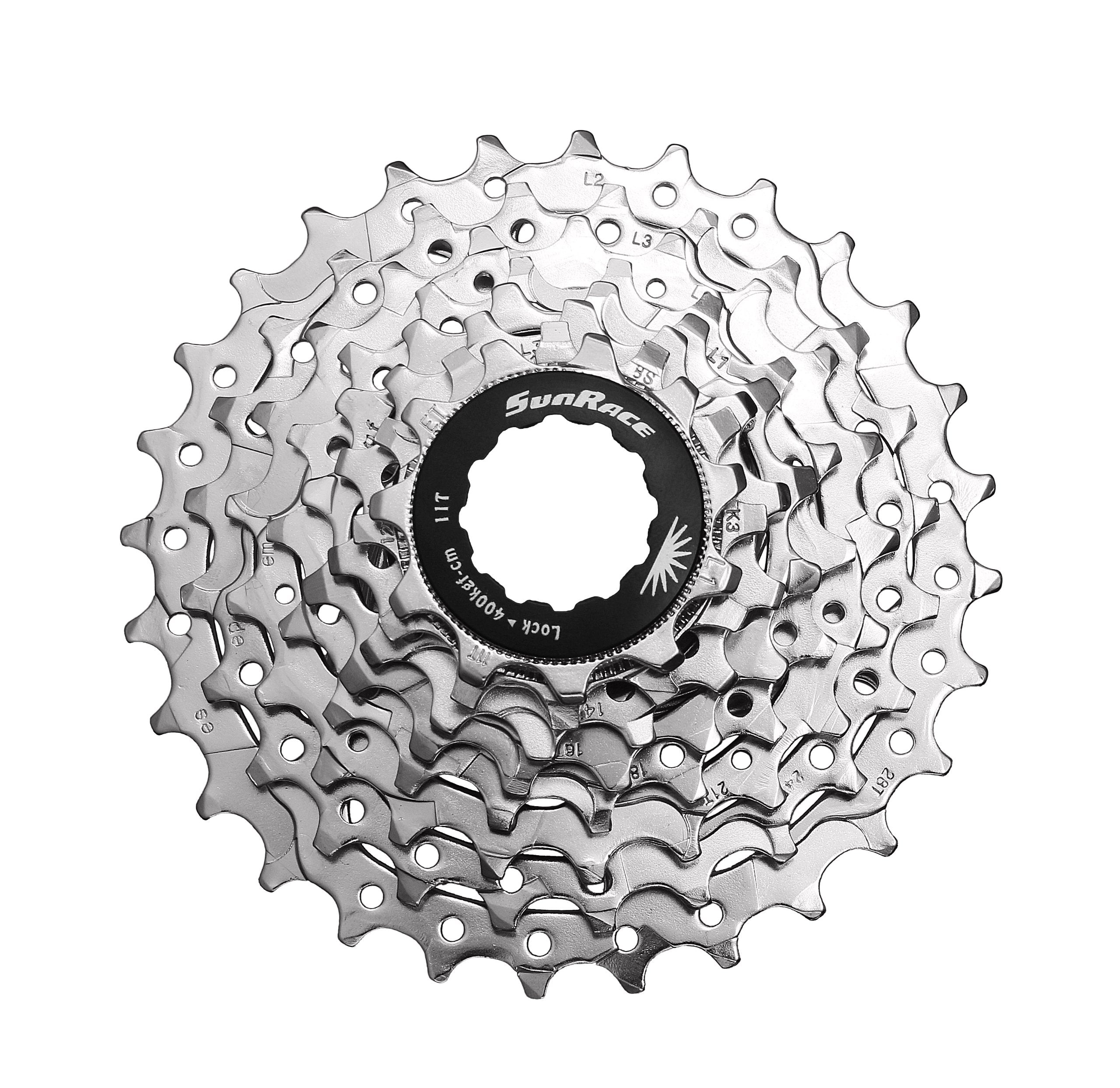 Sunrace Csr63 7-Speed Nickel Plated Cassette, 12-24T