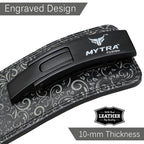 Mytra Fusion Gym Belt Whit Buckle Weight Lifting Belt For Gym, Fitness, Workout, Women & Men Weightlifting Belt (Black, S)