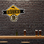 Rico Industries Nhl Boston Bruins Diamond Shape Cut Pennant - Home And Living Room D  Cor - Soft Felt Ez To Hang