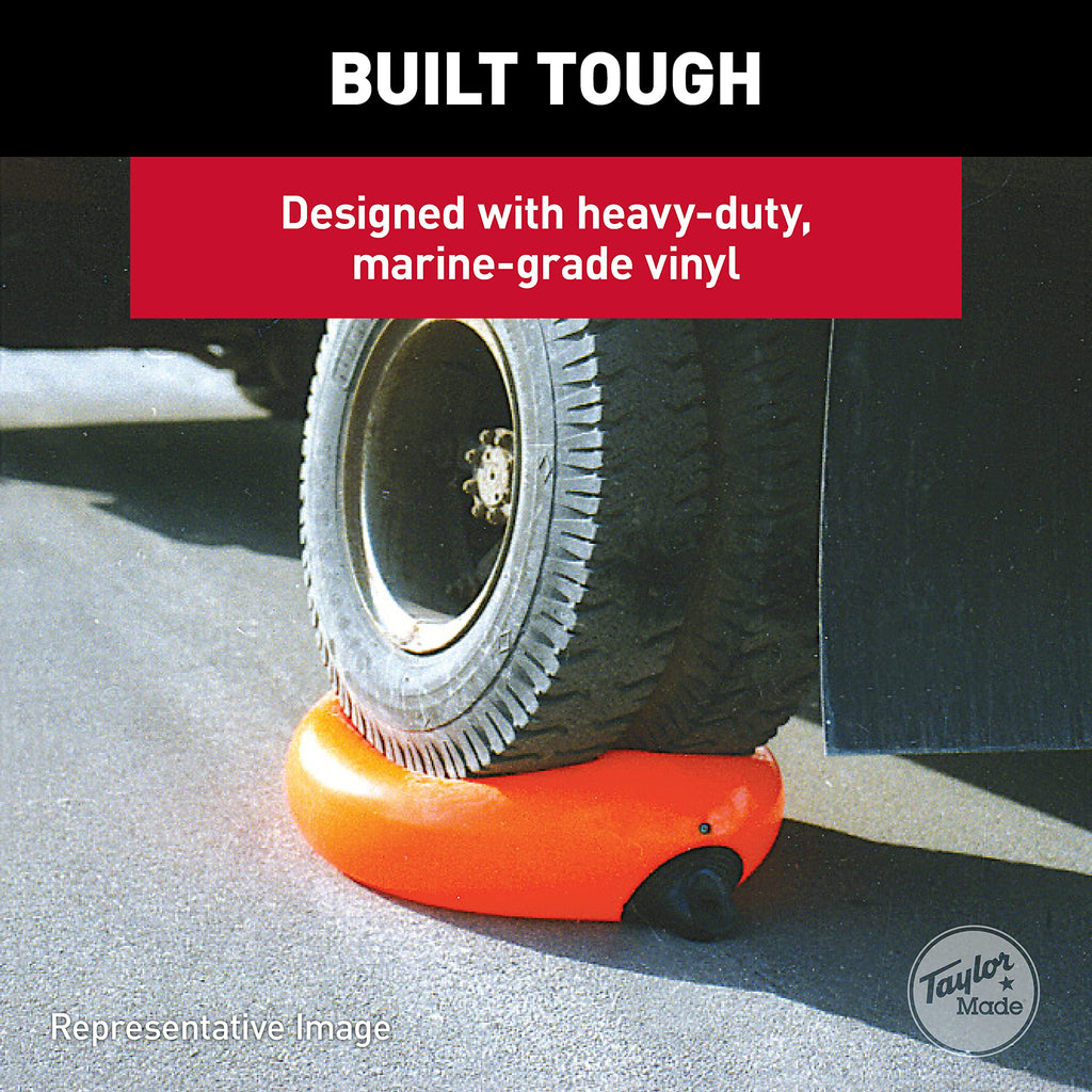 Taylor Made Products Tuff End Buoy, Orange (15'') - Flexible, Strong, Marine-Grade Vinyl Buoy For 25-40 Foot Boats - Easy-To-Use