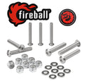 Fireball Dragon Stainless Steel Skateboard Hardware Set (1.5, Button Allen)