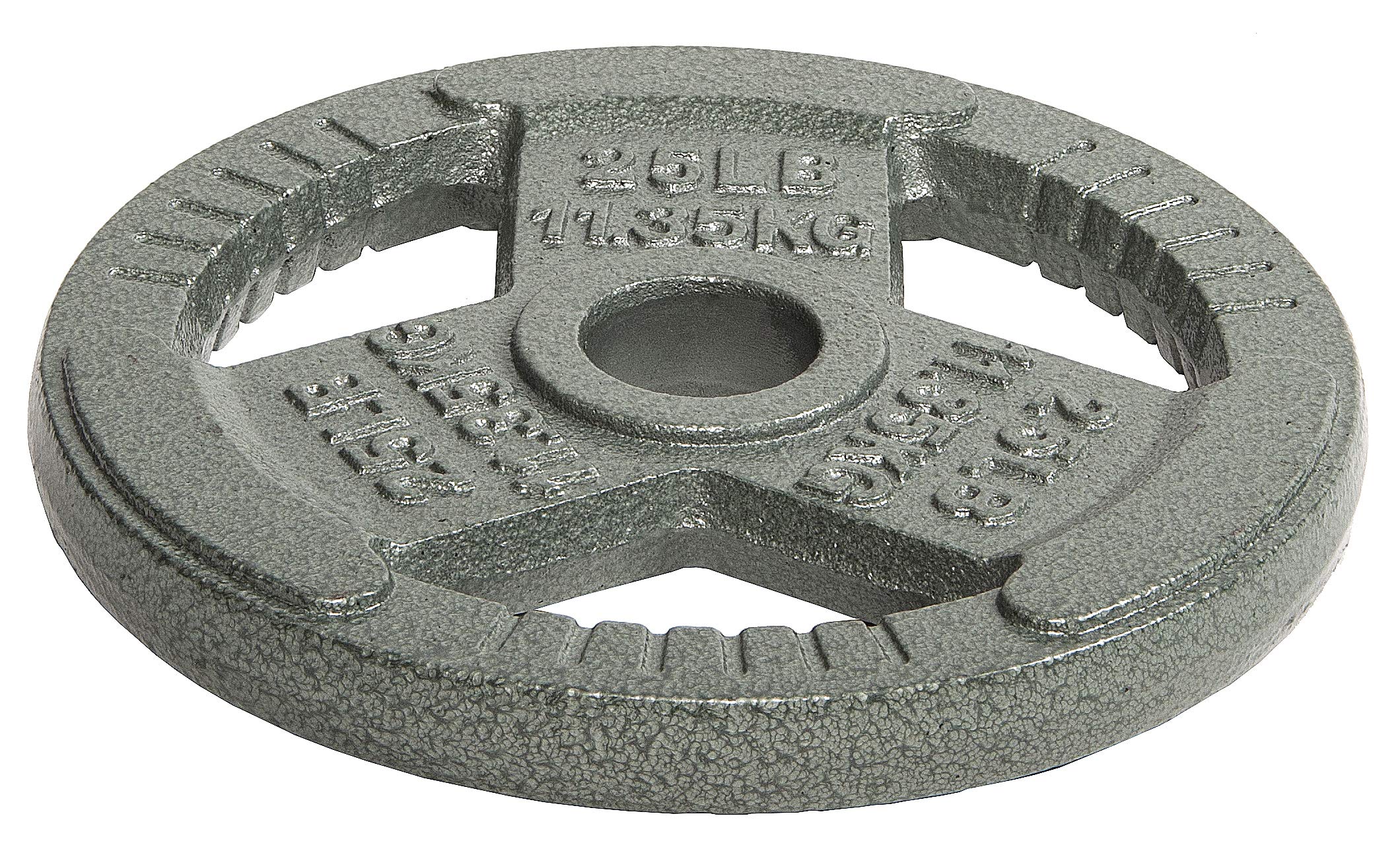Balancefrom Olympic 2-Inch Cast Iron Plate Weight Plate For Strength Training And Weightlifting, 25-Pound, Single