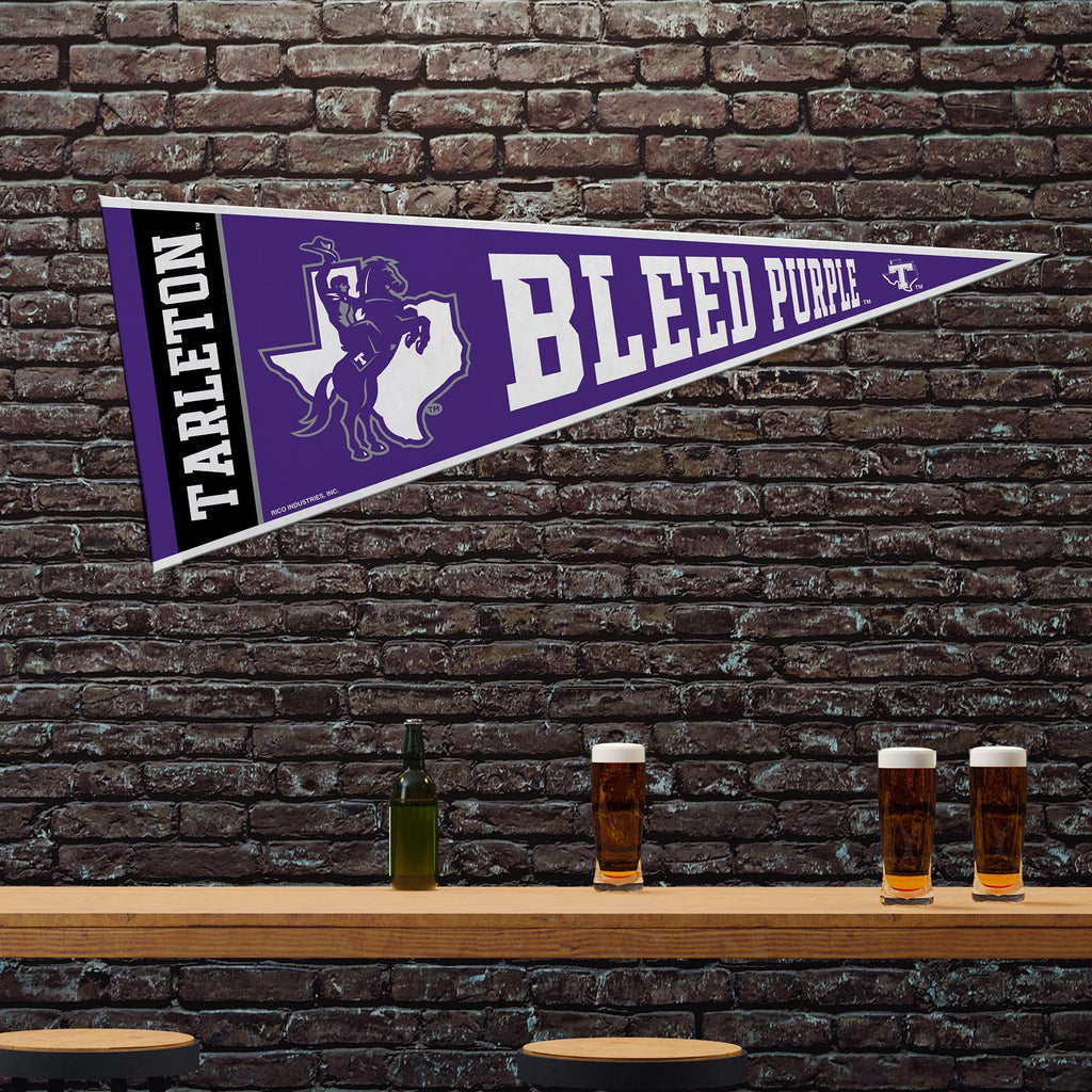 Rico Industries Ncaa Tarleton State Texans Exclusive 12'' X 30'' Felt Wall D  Cor Pennant - Great For Home/Bed Room/Man Cave D