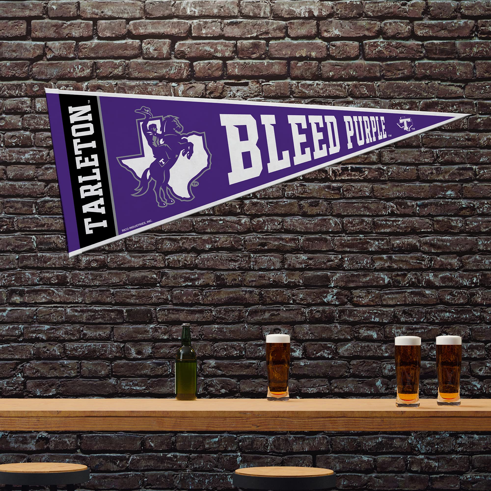 Rico Industries Ncaa Tarleton State Texans Exclusive 12'' X 30'' Felt Wall D  Cor Pennant - Great For Home/Bed Room/Man Cave D