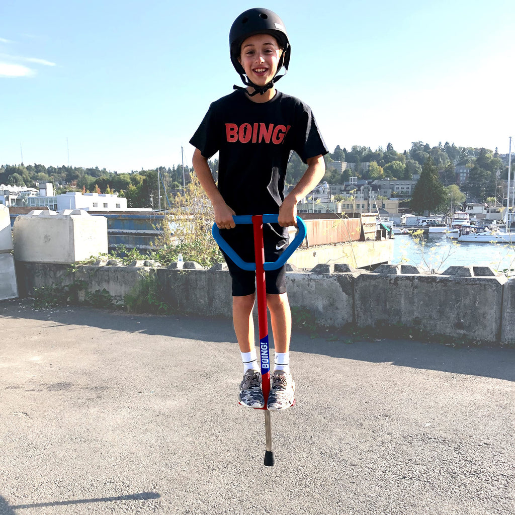 Geospace Jumparoo Boing! 'Pro' Medium Pogo Stick For Kids Or Riders 60-100 Lbs - Excellent Outdoor Active Play Toy - Improves Ba