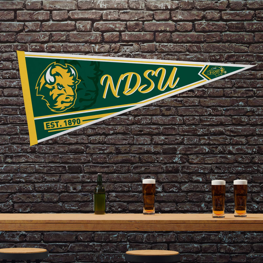 Rico Industries Ncaa North Dakota State Bisons Classic 12'' X 30'' Felt Wall D  Cor Pennant - Great For Home/Bed Room/Man Cave D