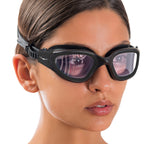 Aqtivaqua Swimming Goggles Swim Goggles For Adults Men Women Kids Youth Girls Boys Children Dx (Clear-Lenses All Black-Frame)