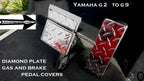 Fits Yamahaa G2/G9 Golf Cart Polished Aluminum Diamond Plate 3 Pc. Pedal Cover Set