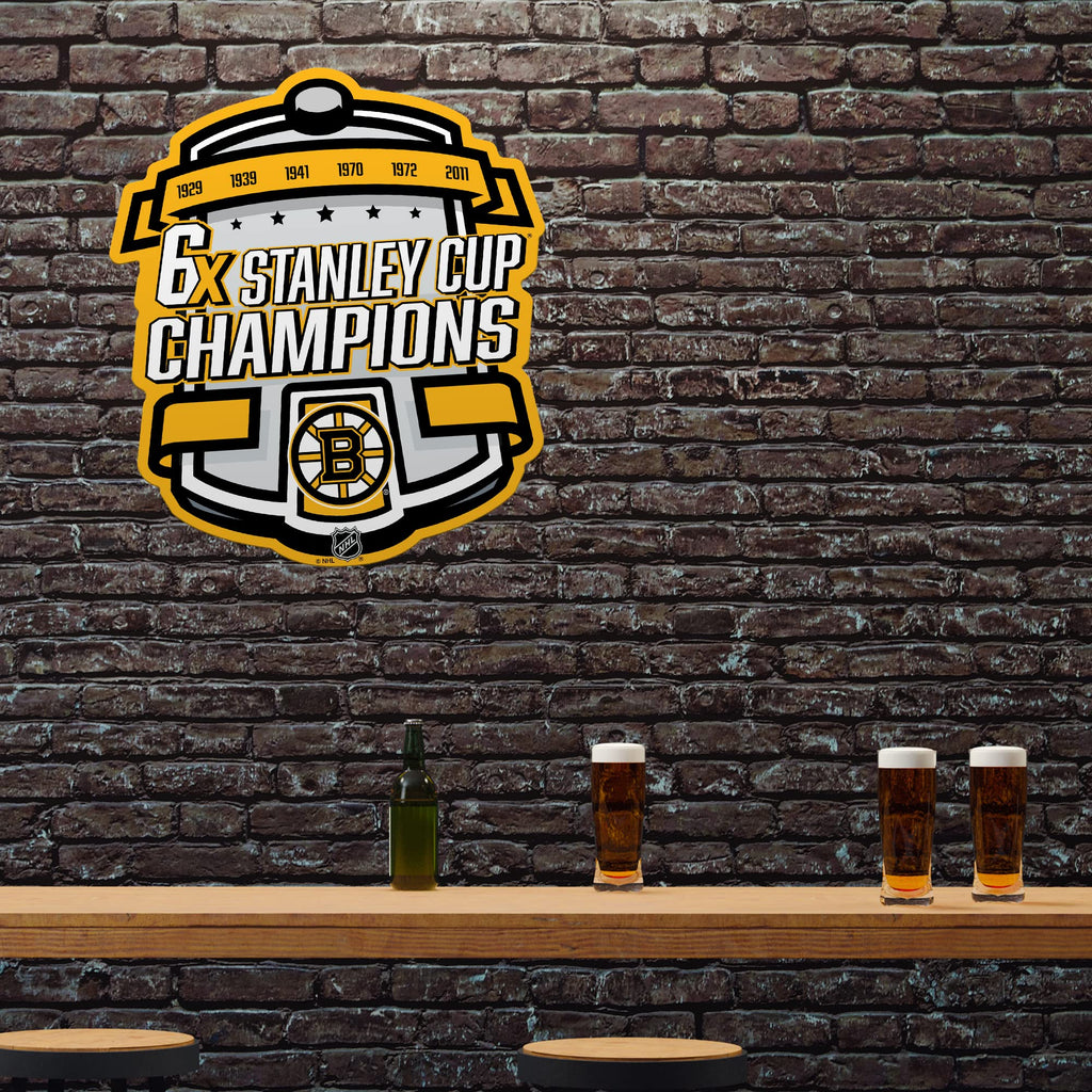 Rico Industries Nhl Boston Bruins Champ Shape Cut Pennant - Home And Living Room D  Cor - Soft Felt Ez To Hang