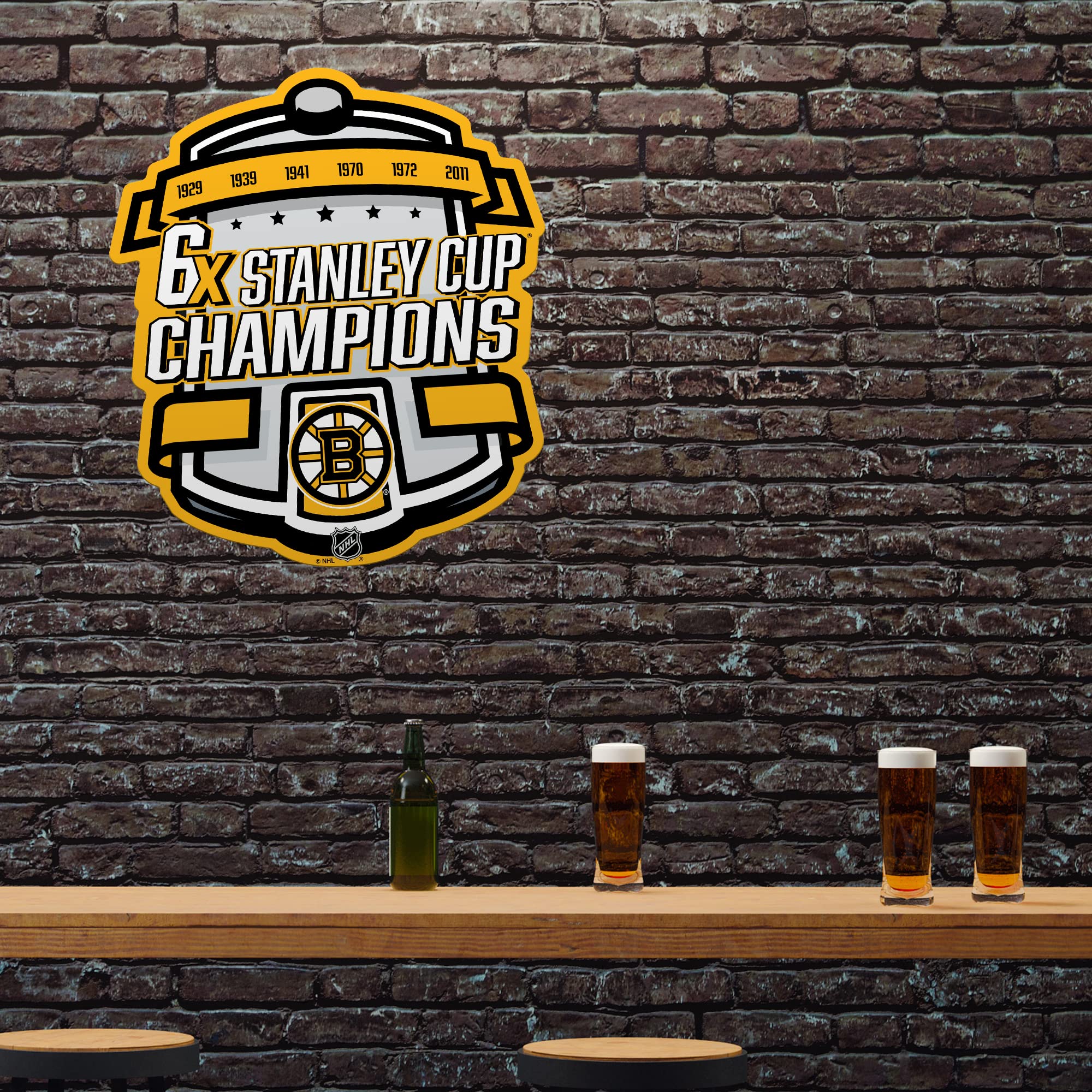 Rico Industries Nhl Boston Bruins Champ Shape Cut Pennant - Home And Living Room D  Cor - Soft Felt Ez To Hang