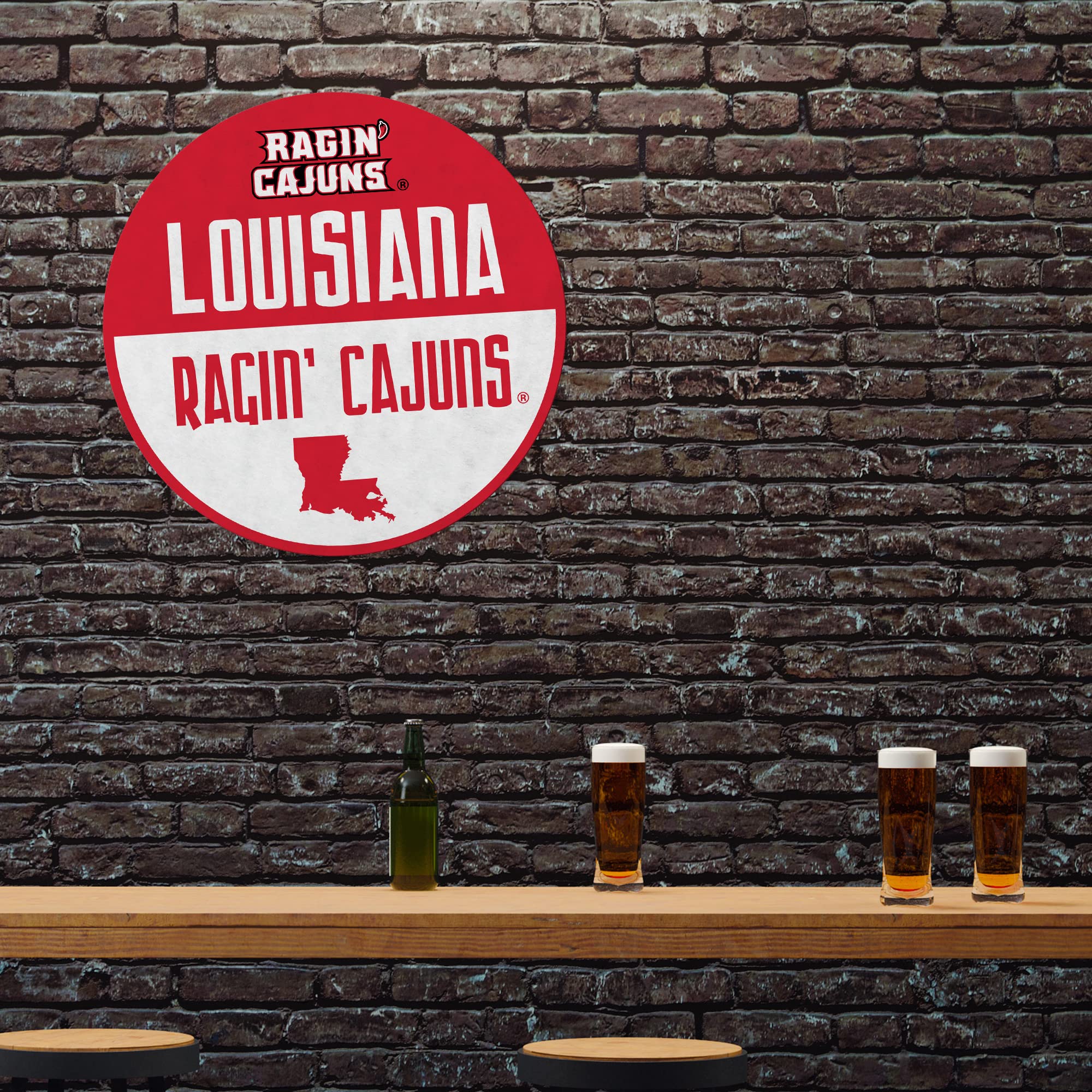 Rico Industries Ncaa Louisiana-Lafayette Ragin Cajuns Classic Shape Cut Pennant - Home And Living Room D  Cor - Soft Felt Ez To
