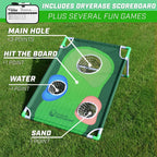 Gosports Battlechip Backyard Golf Cornhole Game - Includes Chipping Target, 16 Foam Balls, Hitting Mat And Carrying Case