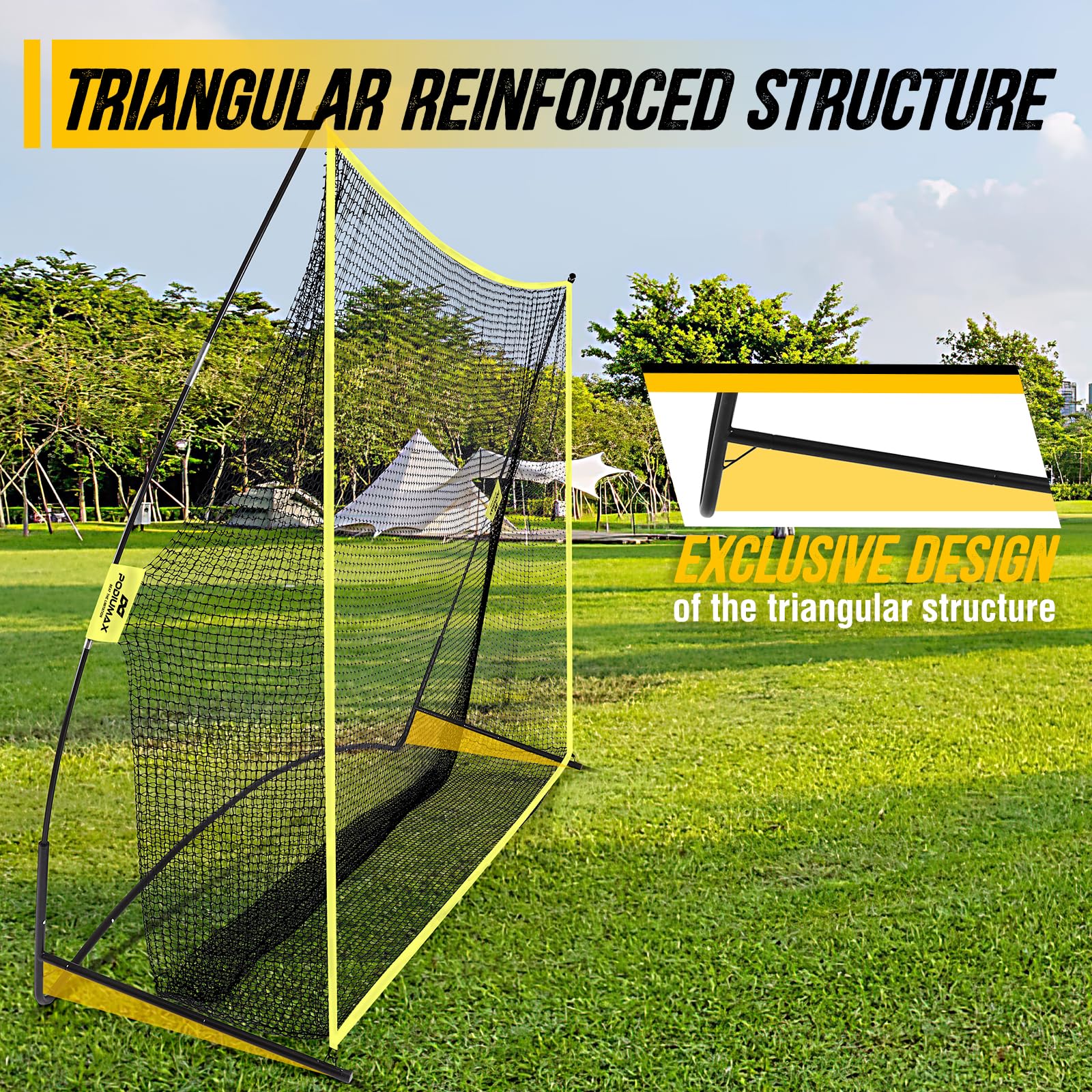 Podiumax 10X7Ft Golf Hitting Net  Driving Range For Backyard & Indoor  Also Suitable For Soccer, Baseball, Softball Practice Wit