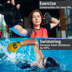 Water Gear Neoprene Fingerless Force Gloves - Aqua Fitness Gloves - Great For Workouts And Diving - Designed With Enhanced Grip