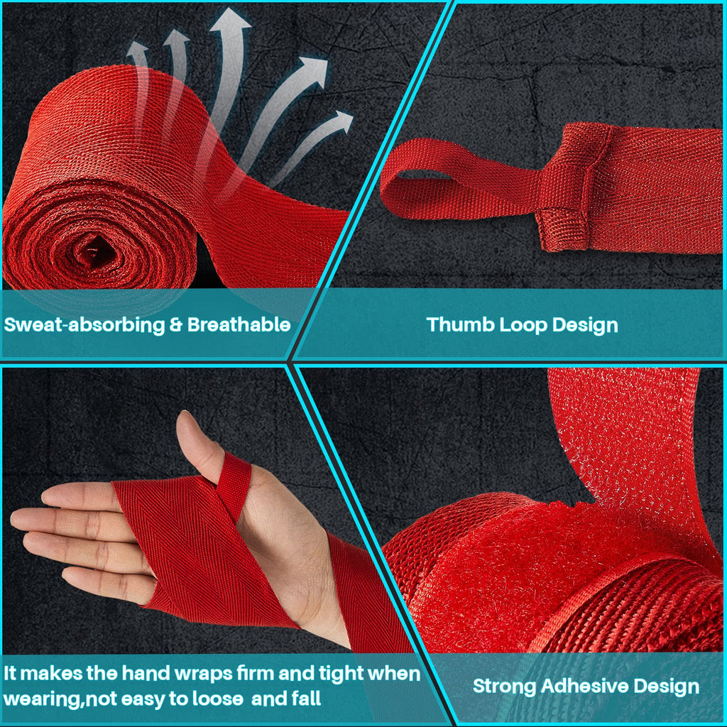 Junkin 12 Pairs 2.5 Meter Boxing Hand Wraps Sports Hand Wraps For Mma Boxing Stretch Mexican Style Hand Wraps For Men Women Mart