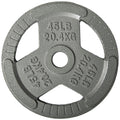 Fitvids Olympic Cast Iron 2-Inch Weight Plate For Strength Training & Weightlifting, Multiple Weights Available, 45Lb (Single)