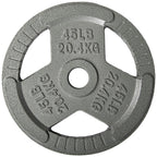 Fitvids Olympic Cast Iron 2-Inch Weight Plate For Strength Training & Weightlifting, Multiple Weights Available, 45Lb (Single)