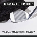 Club Scrub Golf Club And Golf Ball Cleaning Bag, Waterproof Clean Face Technology Liner, Perfectly Dry Microfiber Exterior, Deta