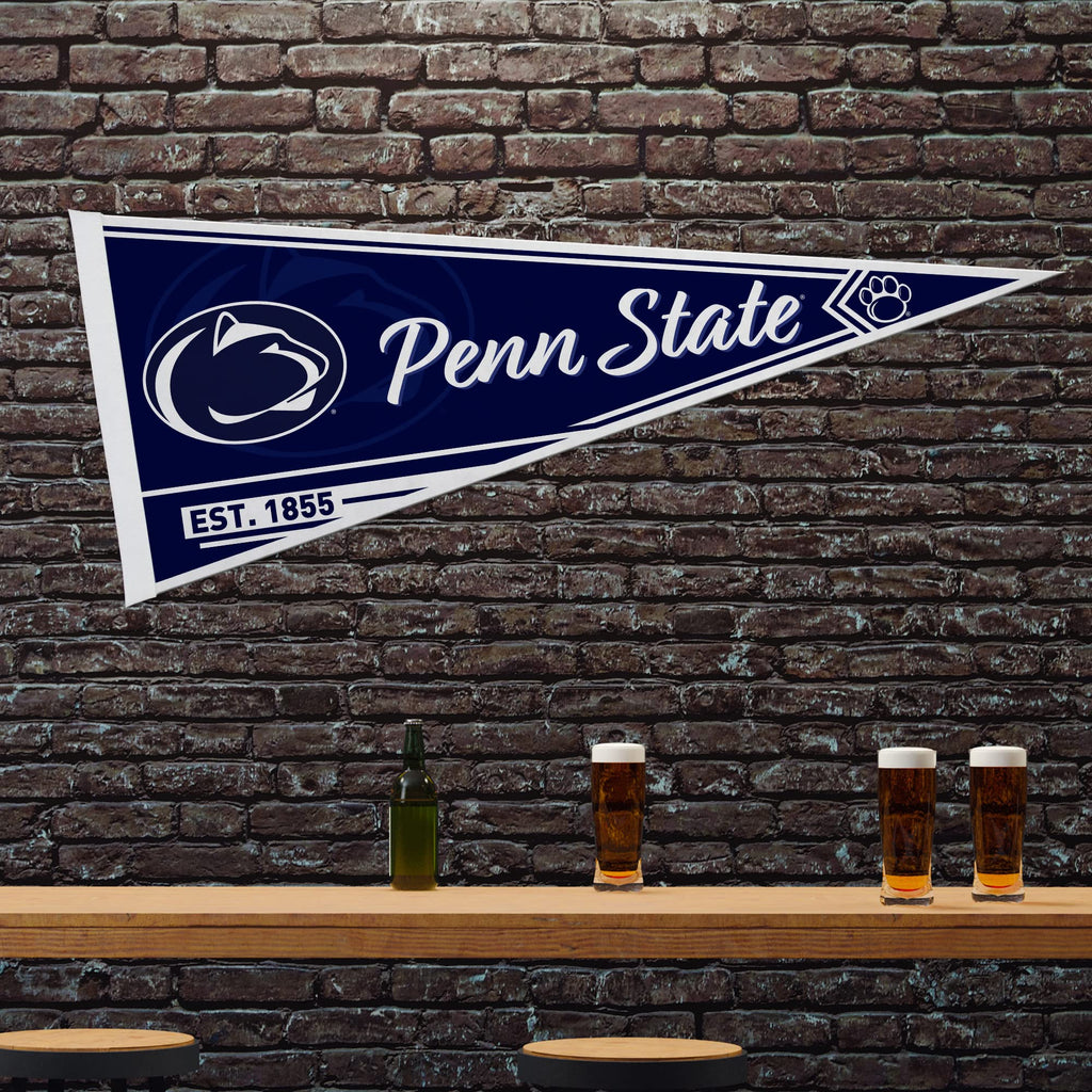 Rico Industries Ncaa Penn State Nittany Lions - Psu Classic 12'' X 30'' Felt Wall D  Cor Pennant - Great For Home/Bed Room/Man C