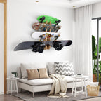 Cor Surf Skateboard Wall Mount Display 4 Boards  Snowboard Wall Storage Mount Holds Four Boards Made With Sustainable Bamboo 4 B