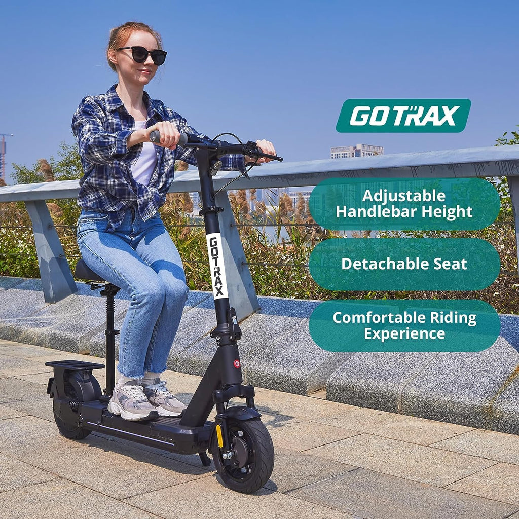 Gotrax Eclipse Ultra Saddle Electric Scooter, 20MPH, 28Miles, Adjustable Handlebar Height, Foldable, Detachable Seat, Cruise Con