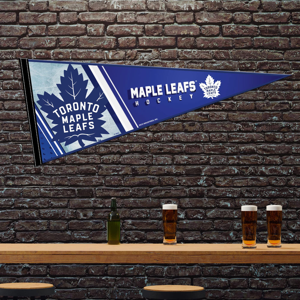 Rico Industries Nhl Hockey Toronto Maple Leafs Primary 12'' X 30'' Felt Wall D  Cor Pennant - Great For Home/Bed Room/Man Cave D