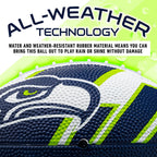 Franklin Sports Nfl Seattle Seahawks Football - Youth Football - Mini 8.5'' Rubber Football - Perfect For Kids - Team Logos And