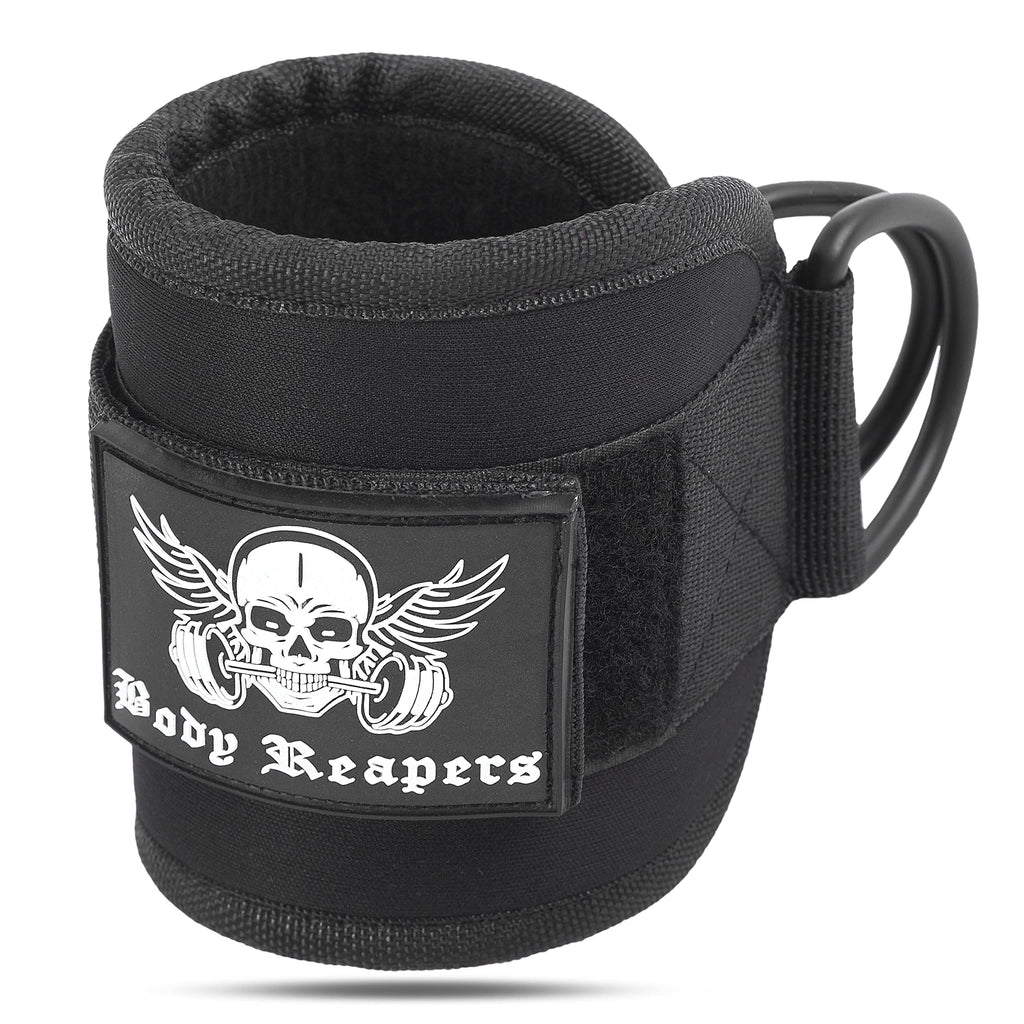 Body Reapers Gym Ankle Strap For Cable Machine, Adjustable Ankle Straps For Working Out, Neoprene Padded For Glute Kickbacks & L