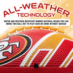 Franklin Sports Nfl San Francisco 49Ers Football - Youth Football - Mini 8.5'' Rubber Ball - Perfect For Kids - Team Logos And C