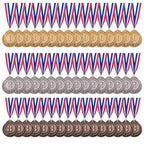 Favide 48 Pieces Gold Silver Bronze Award Medals-Winner Medals Gold Silver Bronze Prizes For Competitions, Party,Olympic Style, 