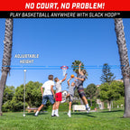 GoSports Slack Hoop Portable Basketball Game for Kids & Teens - Adjustable Height Outdoor Lawn, Beach, & Yard Game - Basketball