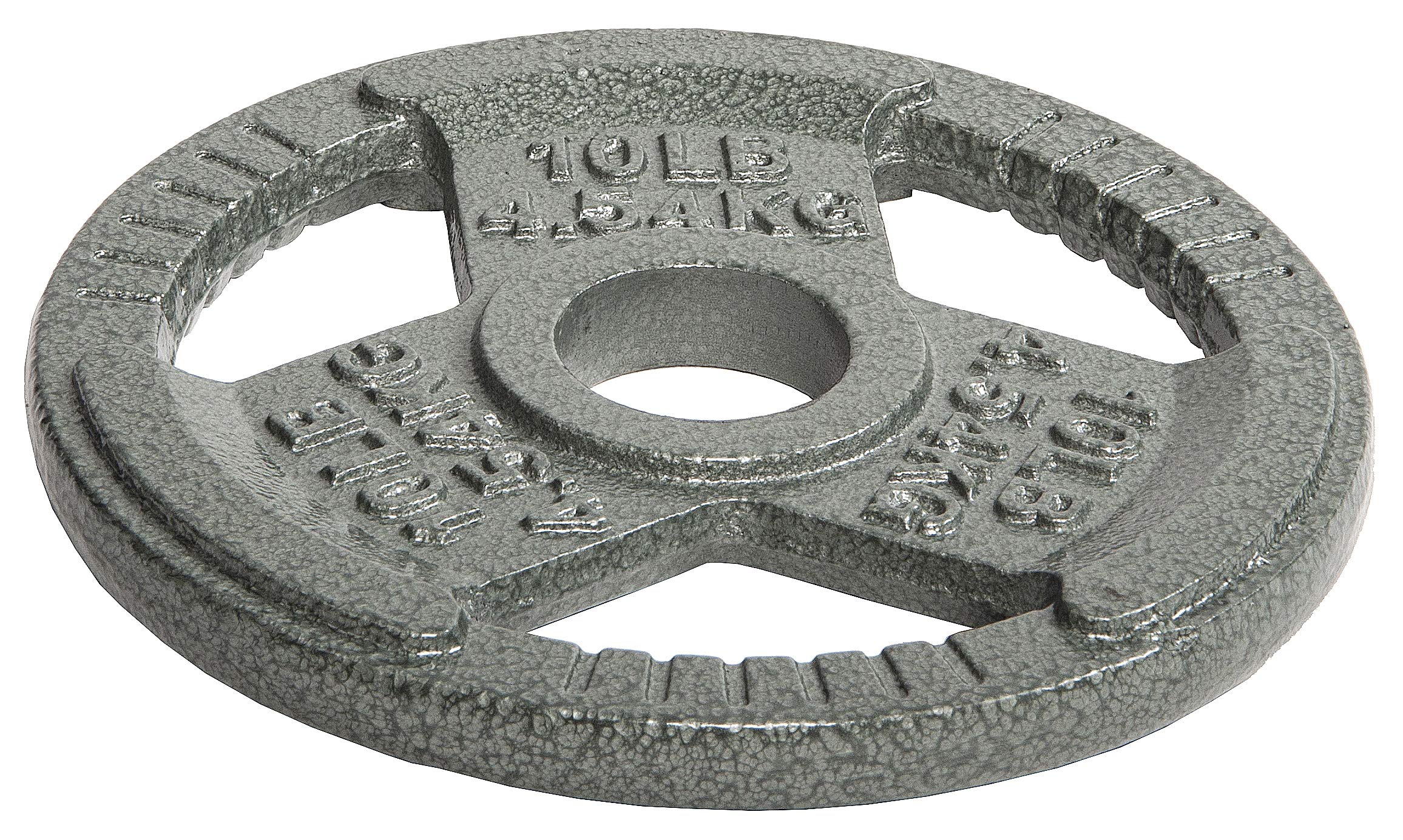 Balancefrom Olympic 2-Inch Cast Iron Plate Weight Plate For Strength Training And Weightlifting, 10-Pound, Single