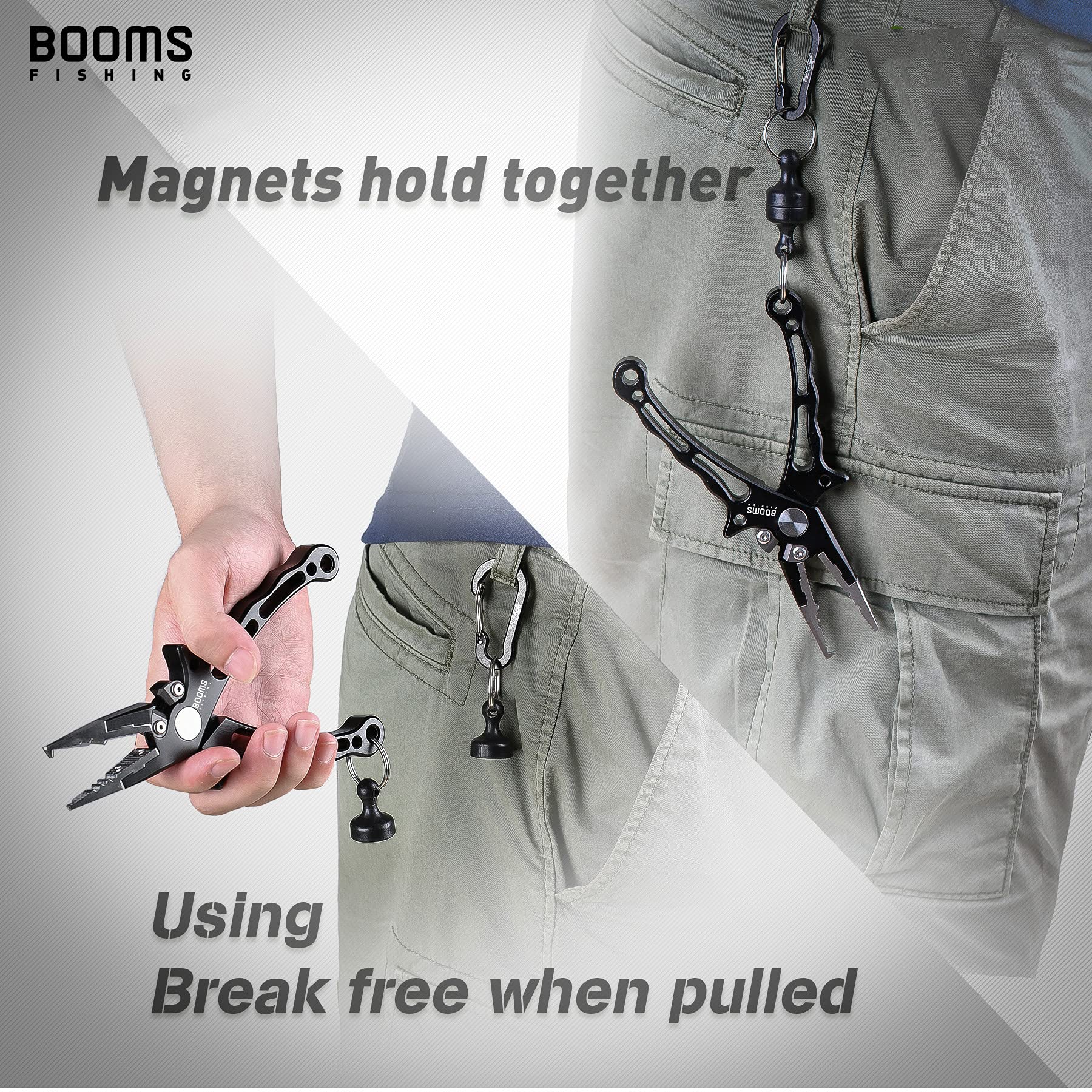 Booms Fishing Mrc Magnetic Net Release For Fly Fishing, Magnetic Quick Release Keychain, Fly Fishing Net Holder With Carabiner,
