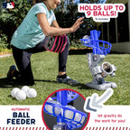 Franklin Sports Mlb Kids Electronic Baseball Pitching Machine - Automatic Youth Pitching Machine With (6) Plastic Baseballs Incl