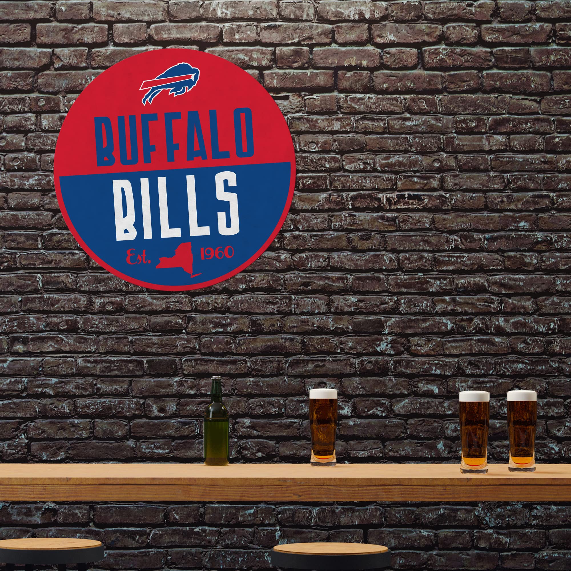 Rico Industries Nfl Football Buffalo Bills Classic Shape Cut Pennant - Home And Living Room D  Cor - Soft Felt Ez To Hang