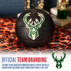 Franklin Sports Nba Milwaukee Bucks Mini Foam Basketball - Kids 5.5'' Inch Toy Basketball For Over The Door + Mini Indoor Hoops