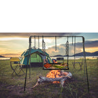 Bruntmor Large Outdoor Campfire Grill Camping Open Fire Cooker Stand Swing Away Hanging Grill Equipment For Fire Pit Stand Campf