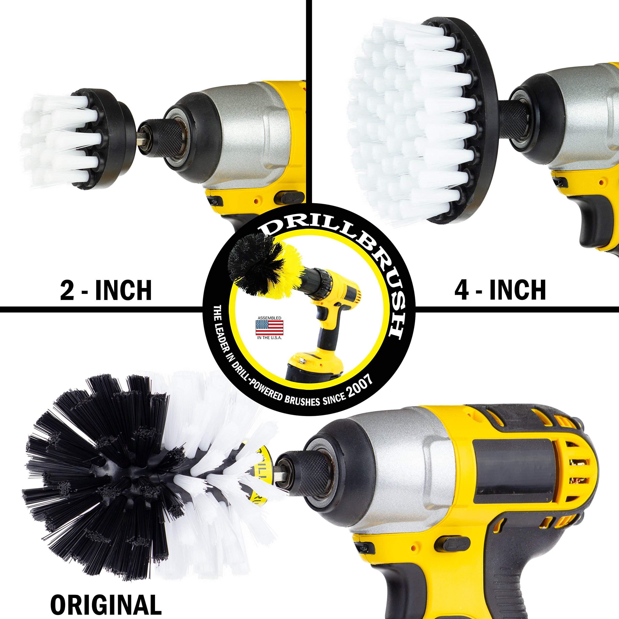 Drill Brush Power Scrubber By Useful Products Drillbrush 3 Piece Drill Brush Cleaning Tool Attachment Kit For Cleaning Furniture