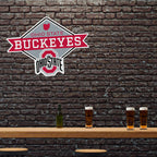 Rico Industries Ncaa Ohio State Buckeyes Diamond Shape Cut Pennant - Home And Living Room D  Cor - Soft Felt Ez To Hang