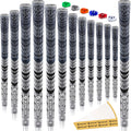 Saplize Golf Grips Upgrade Kit(13 Grips With 15 Tapes), Multicompound Hybrid Golf Club Grips, Standard Size, Grey Cl03 Series