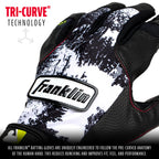 Franklin Sports Grow To Pro Youth Batting Gloves - Black/White - Xx-Small