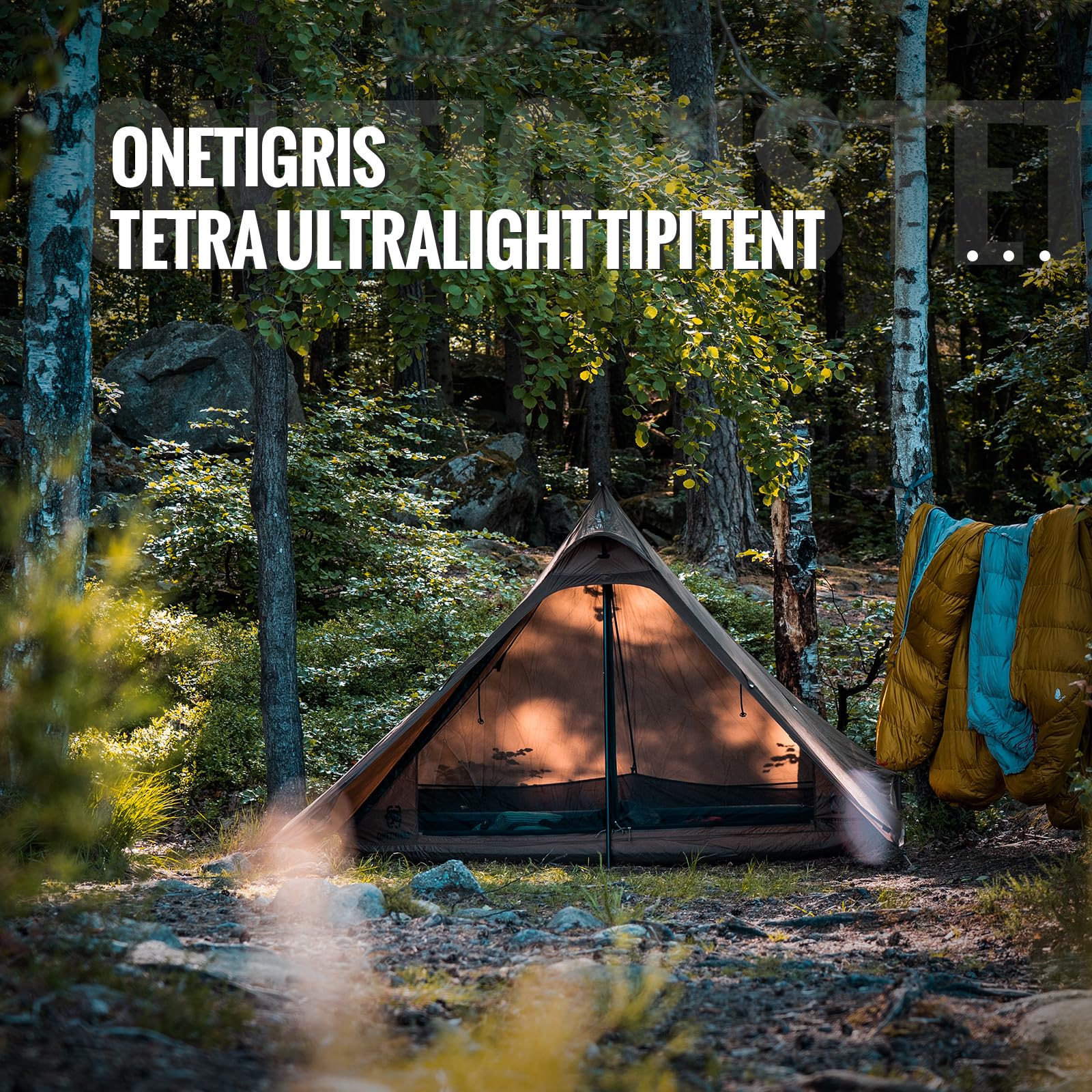 Onetigris Tetra Ultralight Tent 1-2 Person Waterproof, 3 Season, Ideal For Backpacking Camping Hiking Trekking Motorcycling Bush