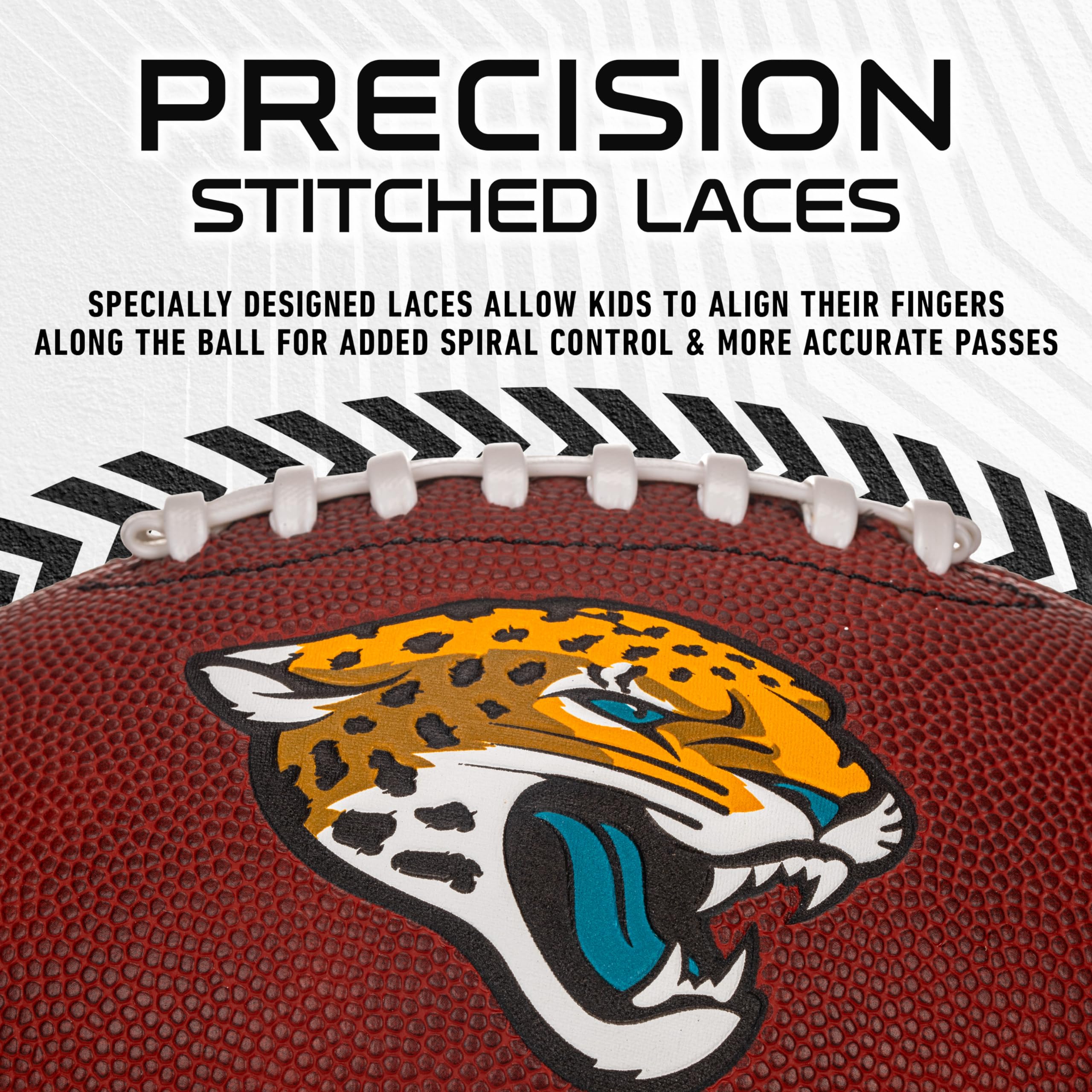 Franklin Sports Nfl Jacksonville Jaguars Football - Youth Junior Size Football For Kids - Official Nfl Team Logo + Colors Youth