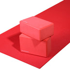 Balancefrom Set Of 2 High Density Yoga Blocks, 9''X6''X4'' Each, Pair (Red)