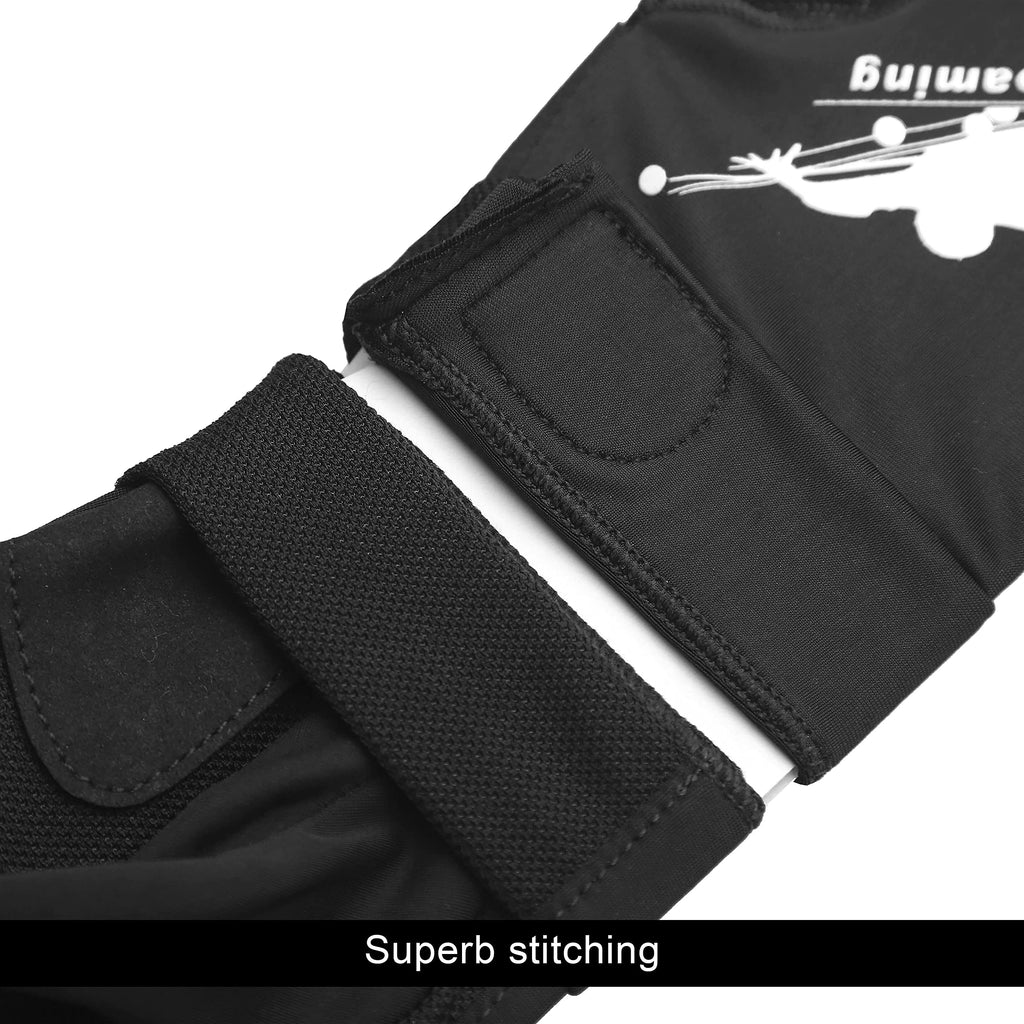 Roaming Quick-Dry Breathable Billiard Pool Gloves, Shooters Carom Snooker Cue Sport Glove Fits On Left Hand (Black-Left Hand, Xx